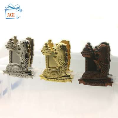 Wholesale custom country souvenir metal clips with magnets can be used as  refrigerator stickers